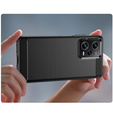 Zestaw Etui do Xiaomi Poco X5 Pro 5G, karbon, silikonowe ochronne czarne + Szkło