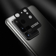 Metalowa Osłona + szkło na Aparat do Samsung Galaxy S20 Ultra - Black