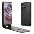 Etui do Motorola Edge 50 Neo / ThinkPhone 25 5G z pionową klapką i kieszenią na kartę – czarne