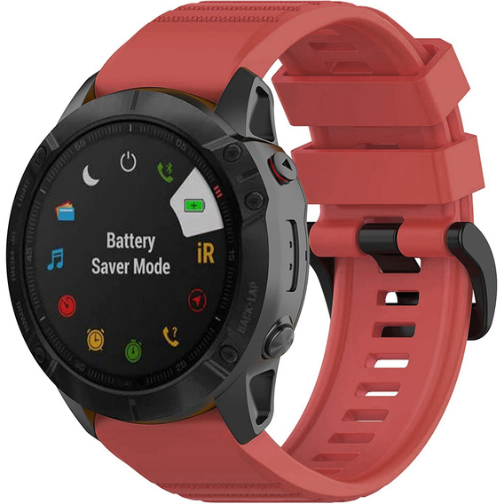 Pasek Silikonowy QuickFit 22mm do Garmin, Czerwony