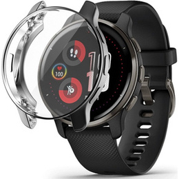 2w1 Etui z Osłoną Silikonową na ekran do Garmin Venu 2 Plus, Czarne