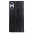 Etui do Sony Xperia 5 V, Wallet Litchi Leather, czarne
