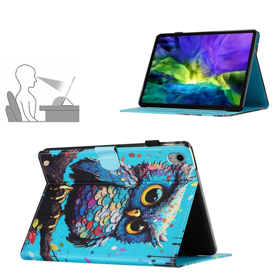 Etui do iPad 10.9" 2022 (10 gen.), z klapką, owl