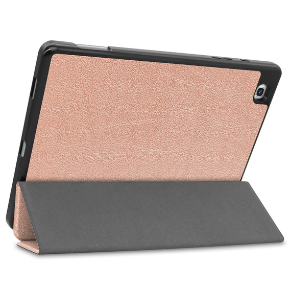 Etui do Samsung Galaxy Tab S6 Lite Tri-fold, z miejscem na rysik, różowe rose gold