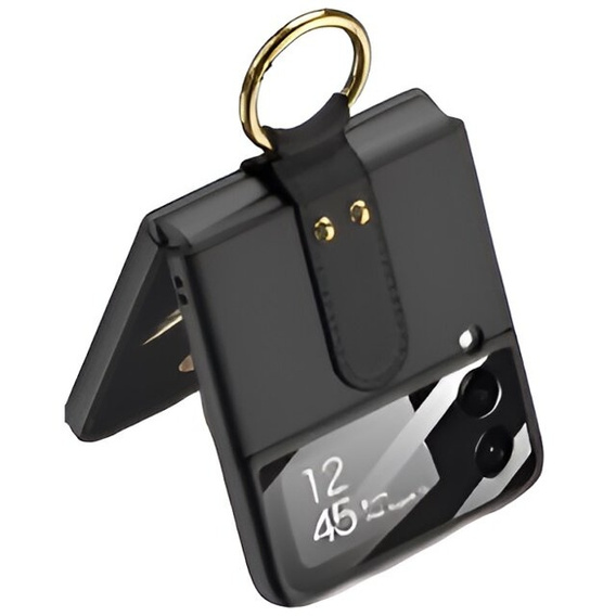 OUTLET Etui do Samsung Galaxy Z Flip7 FE / Z Flip6, Finger Ring, czarne