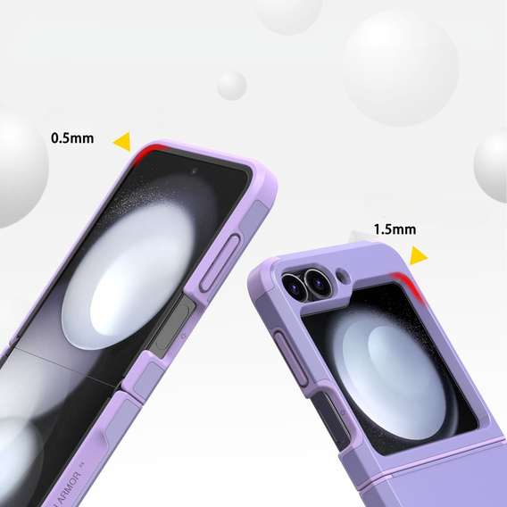 Etui pancerne do Samsung Galaxy Z Flip7 FE / Z Flip6, Armor Shockproof, fioletowe