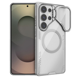 Etui do Samsung Galaxy S26 Ultra, pancerne Nillkin, Iceblade CamProp, do Magsafe, szare