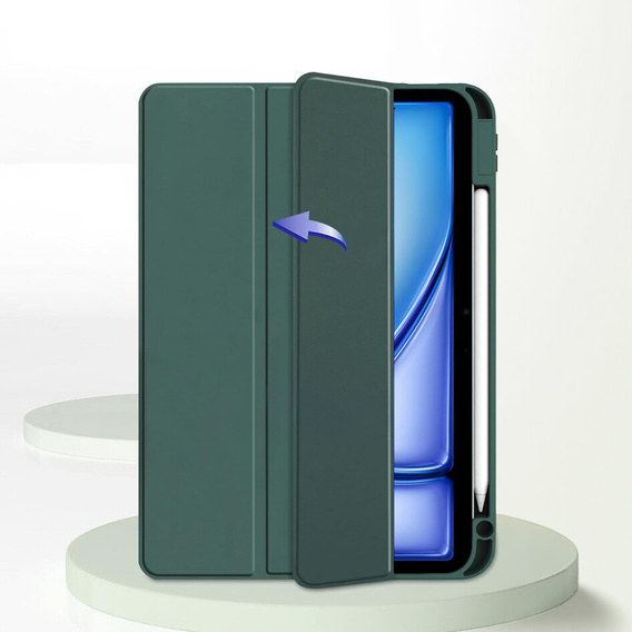 Etui do iPad Air 13" 2025/2024 (7/6 gen.), Smartcase Hybrid, z miejscem na rysik, zielone
