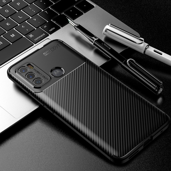 Etui do Motorola Moto G60, Carbon Gel, czarne