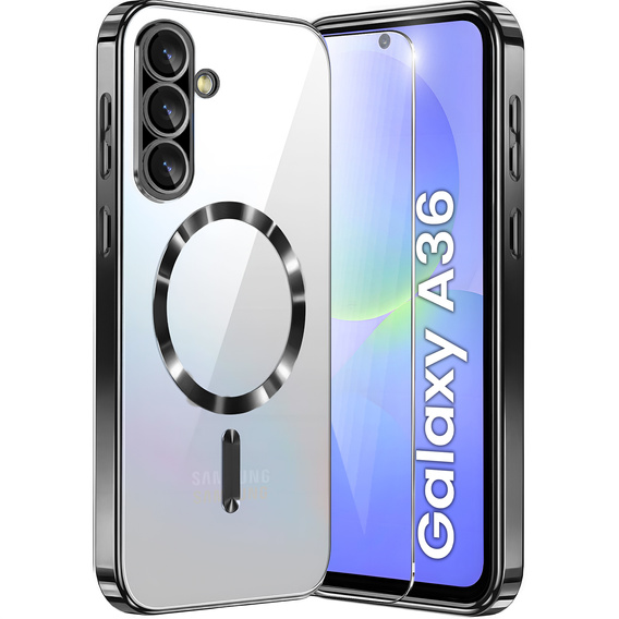 Etui do Samsung Galaxy A36 5G, Electro MagSafe, czarne + Szkło na ekran