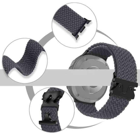 Pasek nylonowy do Samsung Galaxy Watch 8 / 8 Classic, Czarny