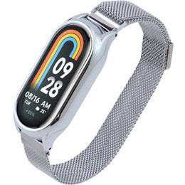 Pasek Bransoleta Milanese do Xiaomi Smart Band 10 / 9 / 8, Srebrny