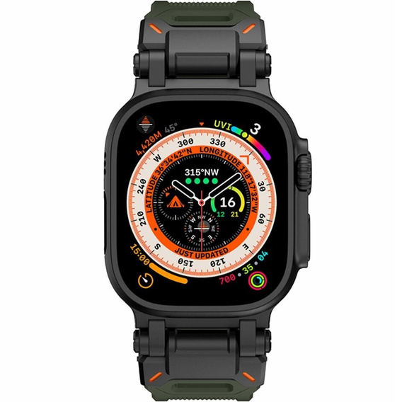 Pasek ERBORD ProTech do Apple Watch 1/2/3/4/5/6/7/8/9/10/11/SE Ultra 1/2/3 42/44/45/46/49mm, Zielony