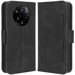Etui z klapką do Realme 14 Pro+ 5G, Card Slot, czarne