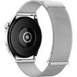 Uniwersalna Bransoleta Milanese 18mm, z zaciskiem od wewnątrz, Srebrna