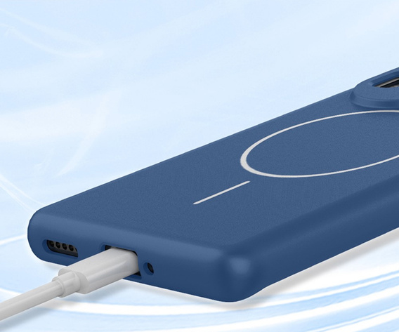 Etui do Google Pixel 10 Pro XL, do MagSafe, silikonowe, niebieskie