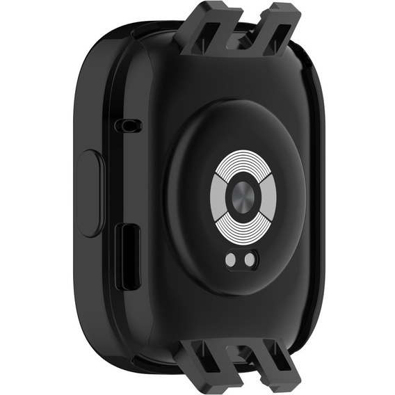2w1 Etui Silikonowe z Osłoną na Ekran do Xiaomi Redmi Watch 3, Czarne