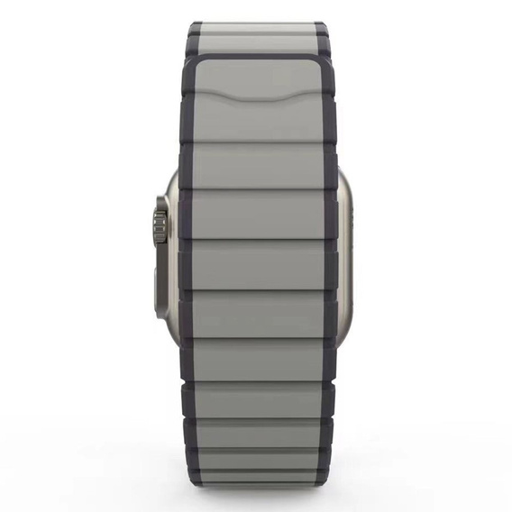 Pasek Magnetyczny do Apple Watch 1/2/3/4/5/6/7/8/9/10/11/SE Ultra 1/2/3 42/44/45/46/49mm, Szary