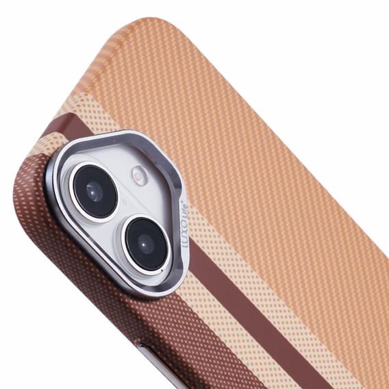 Etui do iPhone 16 Plus, Carbon Fiber MagSafe, żółte