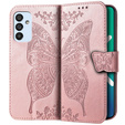 Etui z klapką do Samsung Galaxy M23 5G / M13, Butterfly, różowe rose gold