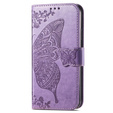 Etui z klapką do Xiaomi 14T Pro, Butterfly, fioletowe