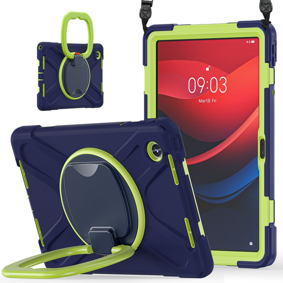 Etui dla dzieci do Lenovo Tab M11, pancerne, granatowe / zielone