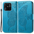 Etui z klapką do Xiaomi Redmi 10C, Butterfly, niebieskie