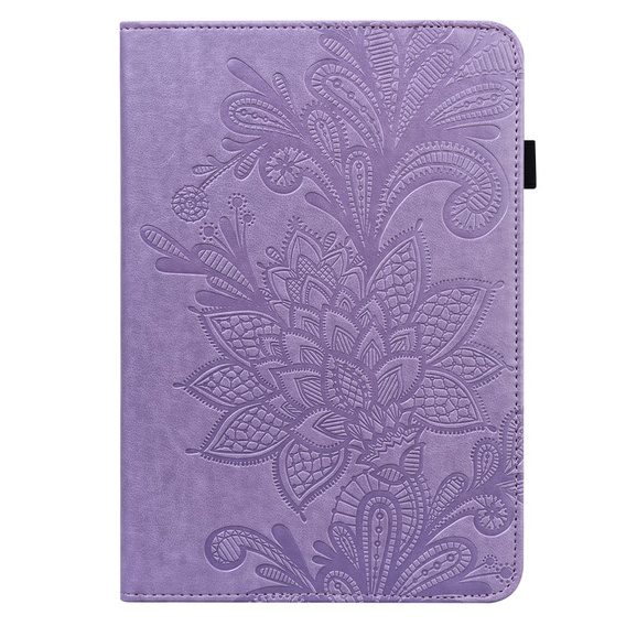 Etui z klapką do Lenovo Pad M9, flower, fioletowe