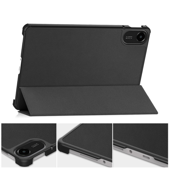 Etui z klapką do Xiaomi Redmi Pad 2 – z funkcją podstawki, czarne