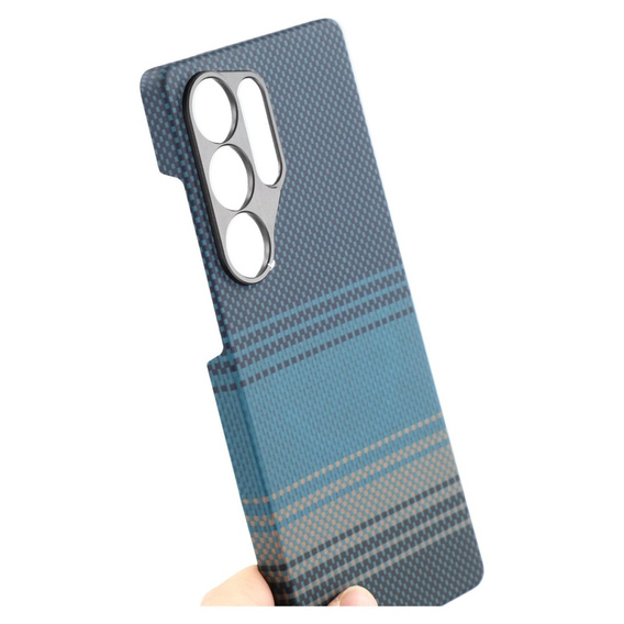 Etui do Samsung Galaxy S25 Ultra – magnetyczne z włókna aramidowego, niebieskie