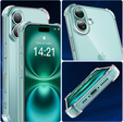 Etui do iPhone 16, Erbord Dropproof, przezroczyste + Szkło