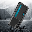 Etui do Samsung Galaxy A55 5G, Card Holder Kickstand, czarne