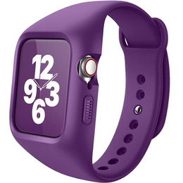 Pasek + Etui Suritch do Apple Watch 4/5/6/7/8/SE 44/45mm, fioletowy