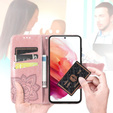Etui z klapką do Oppo Reno 11F 5G, Butterfly, różowe rose gold