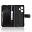 Etui z klapką do Realme GT 7 / 7T, Crazy Horse Wallet, czarne