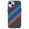 Etui do iPhone 14, Carbon Fiber MagSafe, granatowe