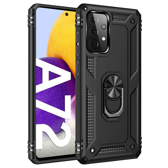 Etui pancerne do Samsung Galaxy A72 5G, Nox Case Ring, czarne