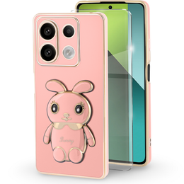 Etui do Xiaomi Redmi Note 13 Pro 5G, Rabbit, różowe + Szkło Hartowane 9H