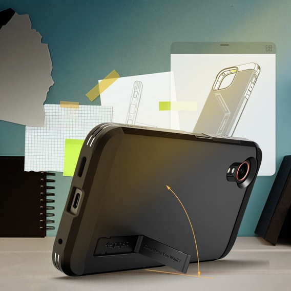 Etui Spigen Tough Armor do Samsung Galaxy XCover 7 Pro – Czarne