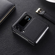 Etui Litchi Leather do Samsung Galaxy Z Flip 4, Black