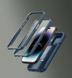 Etui Dexnor do iPhone 14 Pro – magnetyczne, z przesuwaną osłoną aparatu - niebieskie