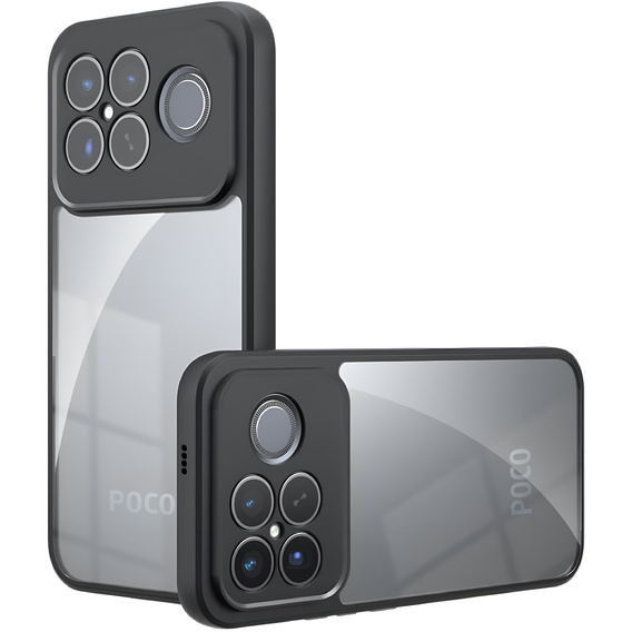 Etui do Xiaomi Poco F8 Ultra, Fusion Hybrid, przezroczyste z czarną ramką
