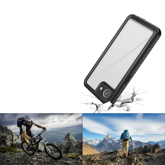 Etui Wodoodporne IP68 do iPhone 16E, Redpepper, czarne