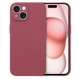 Etui do iPhone 15, Silicone Lite, czerwone