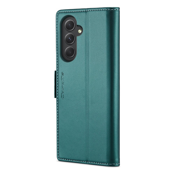 Etui z klapką CASEME do Samsung Galaxy A54 5G, Litchi Wallet, zielone