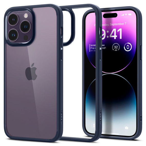 Etui Spigen do iPhone 14 Pro, Ultra Hybrid, Navy Blue, granatowe