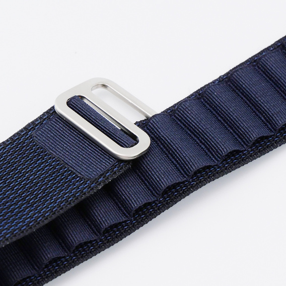 Pasek Nylonowy do Apple Watch 1/2/3/4/5/6/7/8/9/10/11/SE Ultra 1/2/3 42/44/45/46/49mm, Granatowy
