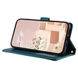 Etui z klapką do Xiaomi Redmi Note 13 Pro 4G / Xiaomi Redmi Note 14S / Xiaomi Poco M6 Pro 4G, Rhombus Crossbody Leather, ciemnozielone