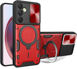 Etui pancerne do Samsung Galaxy M55 5G, CamShield Slide, czerwone