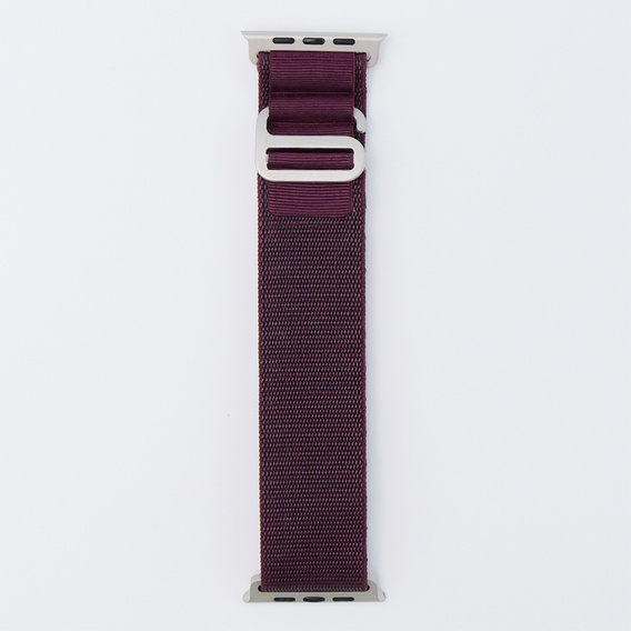 Pasek Nylonowy do Apple Watch 1/2/3/4/5/6/7/8/9/10/11/SE Ultra 1/2/3 42/44/45/46/49mm, Bordowy